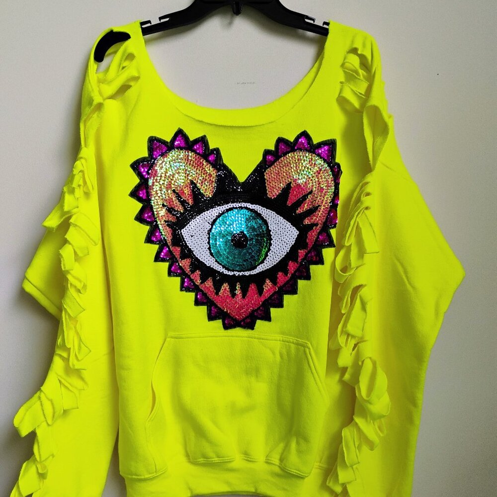 Neon green off shoulder top XL/2XL